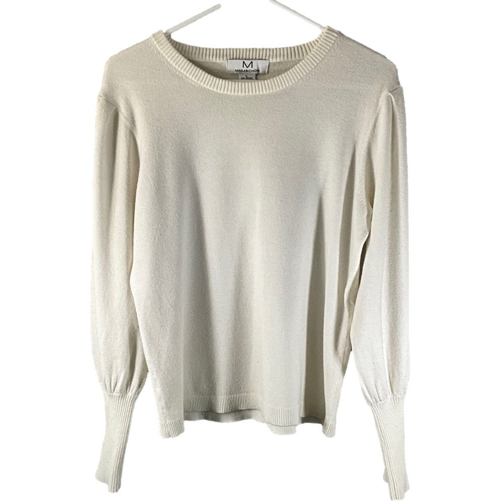 Magaschoni Cream Long Sleeve Top